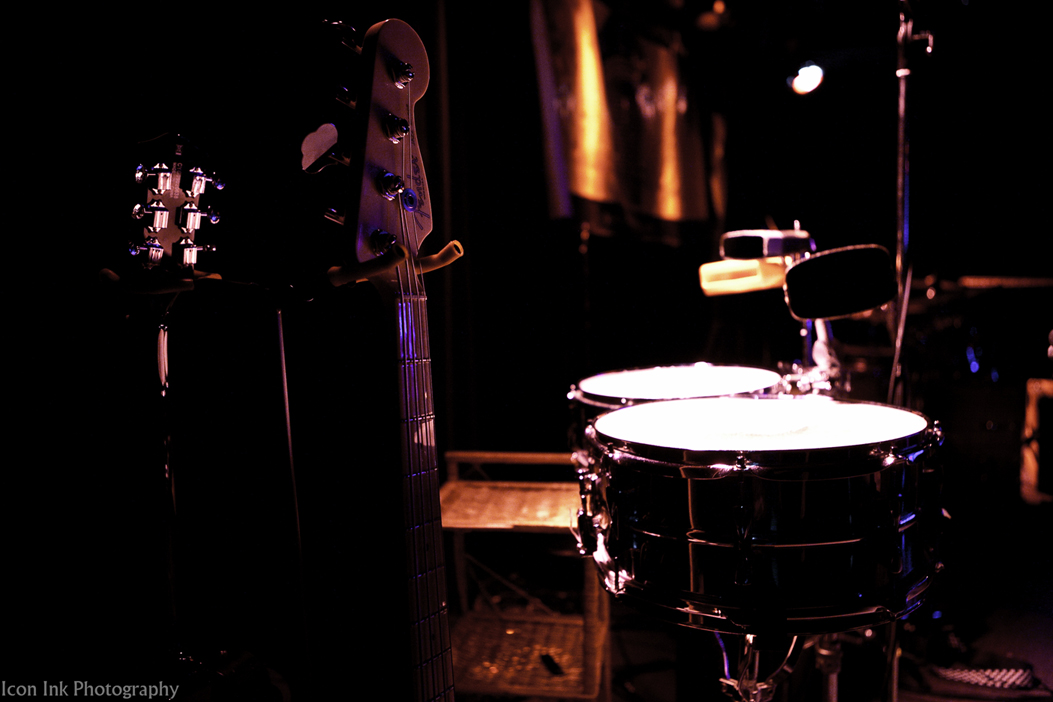 Instruments on stage